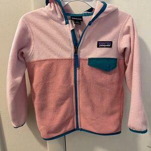Patagonia Planet Pink Micro D Snap T Fleece Jacket 2T